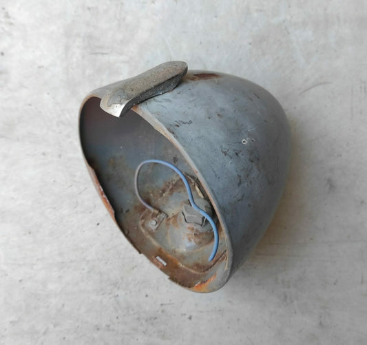 Cuvelage de phare rond métallique avec veilleuse