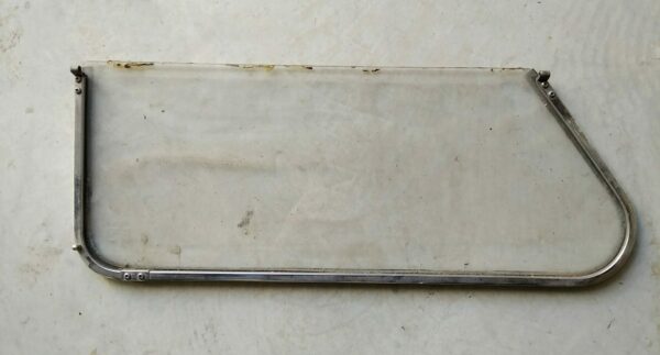 Battant de vitre inox droit